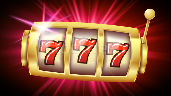 Casino Slot Machine Banner Vector. Casino Game. Lucky Slot. Poster. Illustration Stock photo © pikepicture