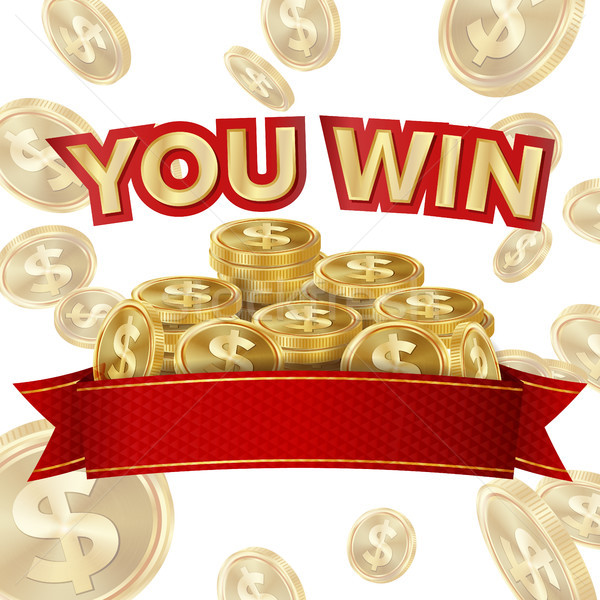 You Win Screen Isolated Vector. ackground For Online Casino, Gambling Club, Poker, Billboard. Stock photo © pikepicture