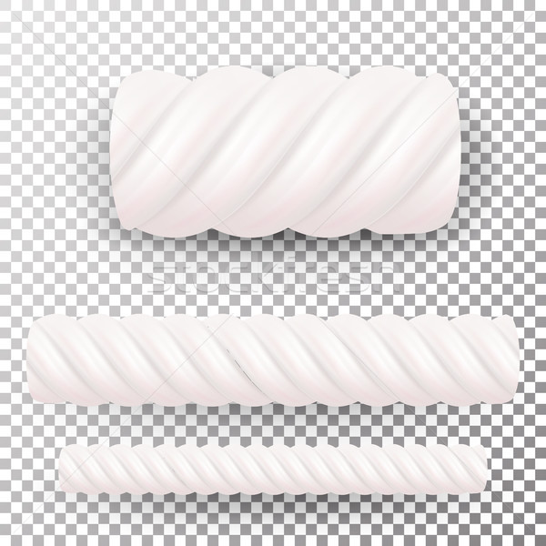 Realistic Marshmallows Candy Vector. Sweet Twist Illustration Isolated On White Background. Chewy Ca Stock photo © pikepicture