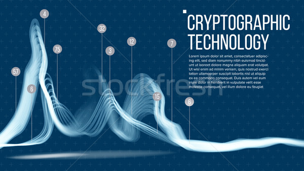 Stock photo: Cryptographic Technology Background Vector. Big Data Algorithm. Brochure Illustration