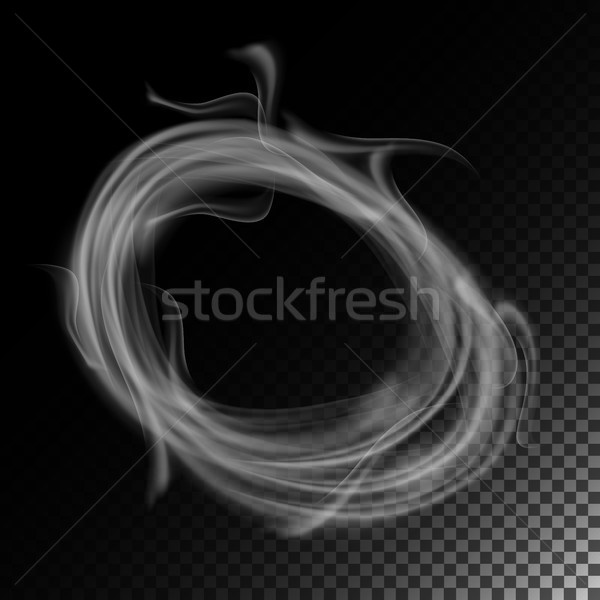 Realistic Cigarette Smoke Waves Vector. Set Of Smoke Abstract, Effect Realistic Smoke. Smoke Rings. Stock photo © pikepicture