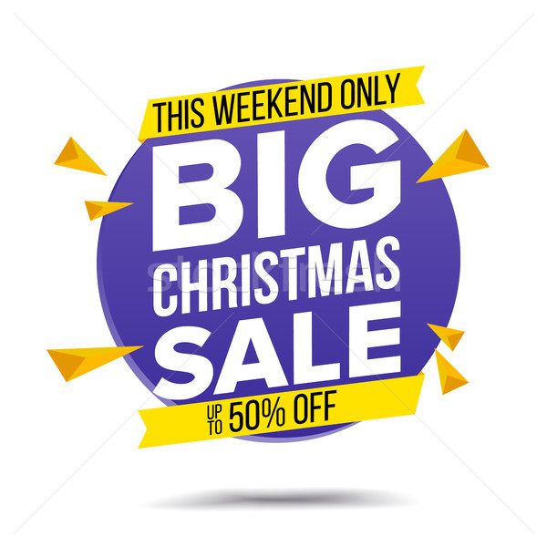 Xmas Sale Banner Vector. Super Sale Flyer. Isolated Illustration Stock photo © pikepicture