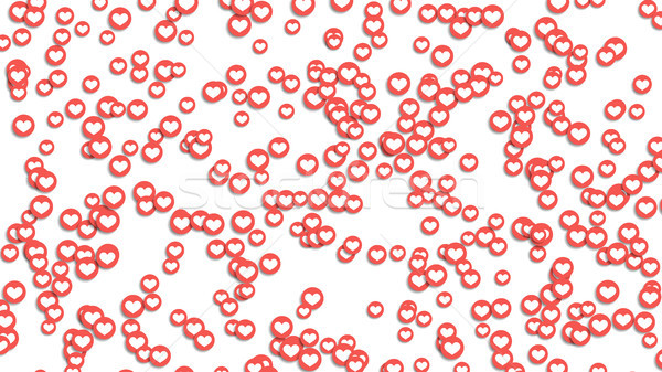 Social Network Like Icons Background Vector. Abstract Design Element. Social Thumb Up, Like Heart Fl Stock photo © pikepicture