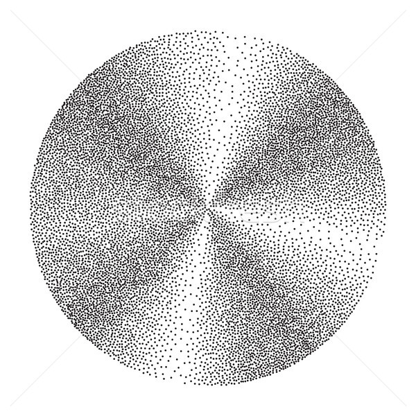 Abstract Geometric Shape Vector. Black Dotted Round Circle. Film Grain, Noise, Grunge Texture. Halft Stock photo © pikepicture