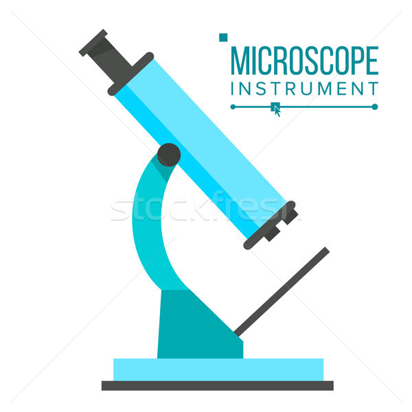 Microscope Icon Vector. School. Laboratory Science Symbol. Macro. Discovery Research Symbol. Isolate Stock photo © pikepicture