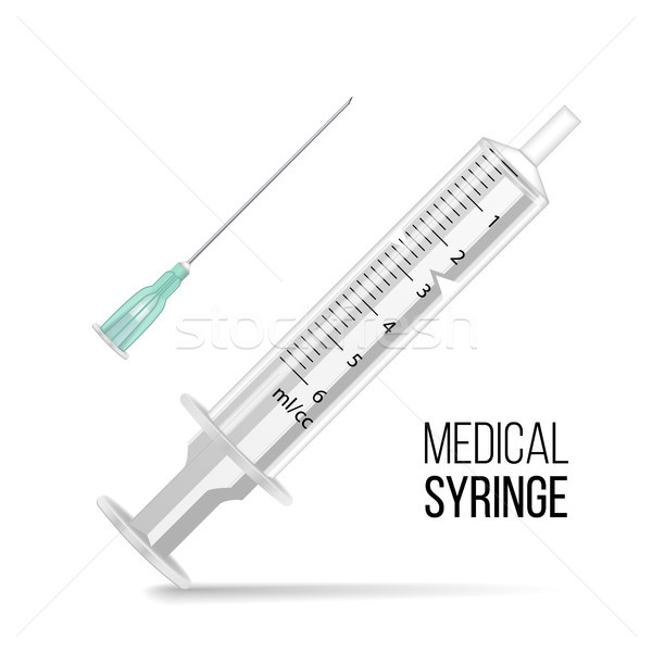 Vector Plastic Medical Syringe Isolated 3d Realistic Illustration Stock photo © pikepicture