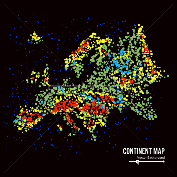 Imagine de stoc: Europa · continent · hartă · abstract · vector · colorat