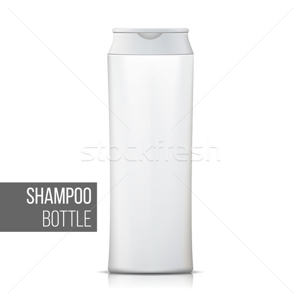 White Shampoo Bottle Vector. Empty Realistic Bottle. Cosmetic Container Packages. Isolated On White  Stock photo © pikepicture