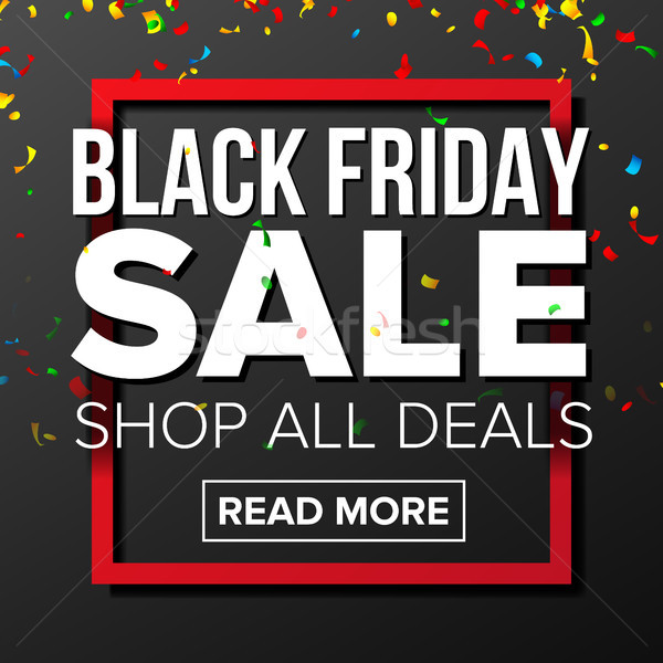 Black Friday Sale Banner Vector. Marketing Advertising Design Illustration. Template Design For Blac Stock photo © pikepicture