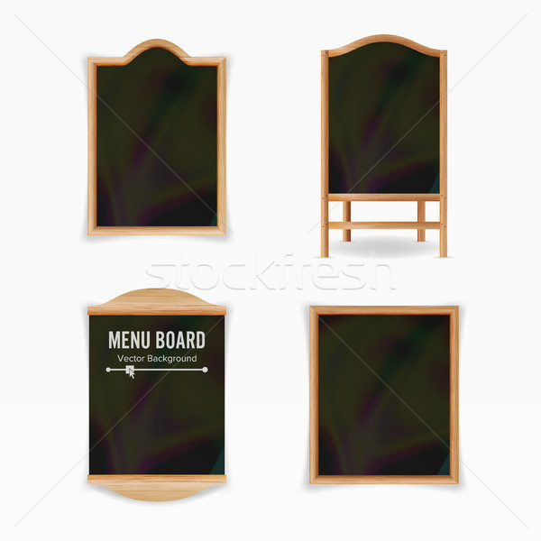 Menu Black Board Vector. Stock photo © pikepicture