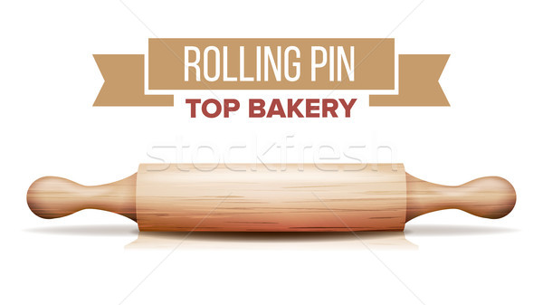 Stock photo: Rolling Pin Isolated Vector. Kitchen Equipment. Isolated On White Background Illustration