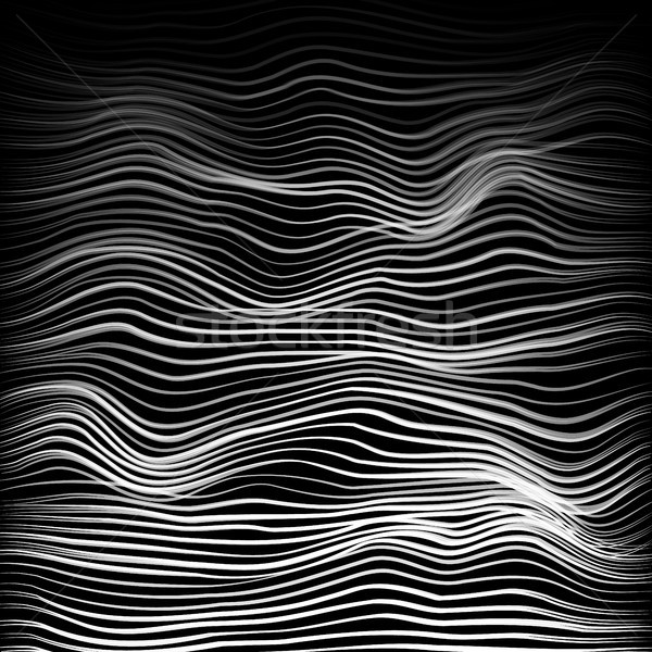 Stock photo: Moire Abstract Texture Vector. Modern Abstract Creative Backdrop With Variable Width Stripes.