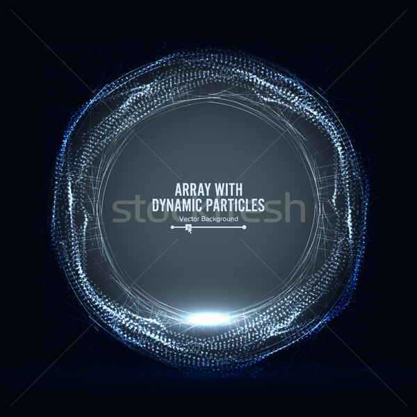 Vektör dinamik parçacıklar hatları grafik Stok fotoğraf © pikepicture