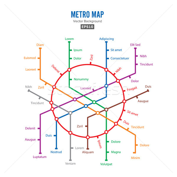 Metro Map Vector. Stock photo © pikepicture