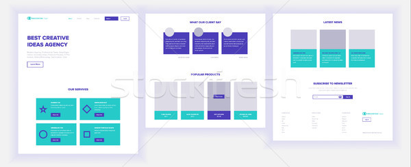 Website Template Vector. Page Business Background. Shopping Online Landing Web Page. Web Design And  Stock photo © pikepicture