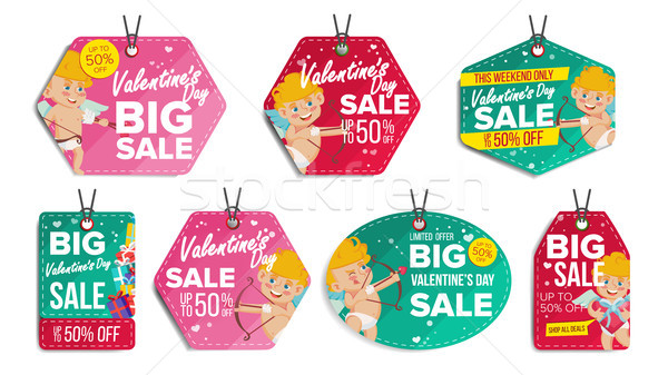 Stockfoto: Valentijn · dag · verkoop · vector · kleurrijk