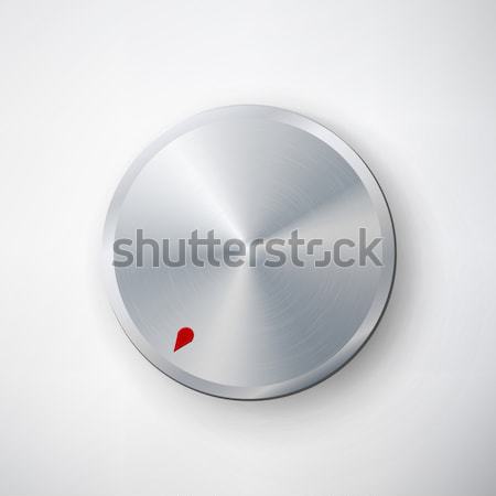 Dial Knob Vector. Global Swatches. Realistic Plastic Button. Abstract Technology Button Template. Stock photo © pikepicture