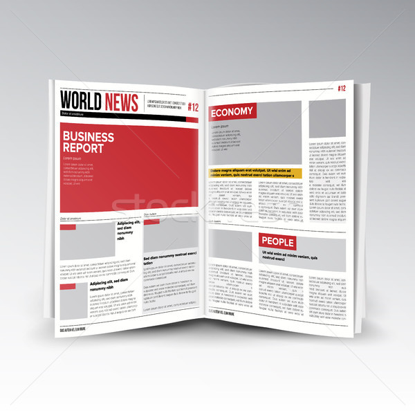 Lesung Welt Business News Vektor öffnen Stock foto © pikepicture