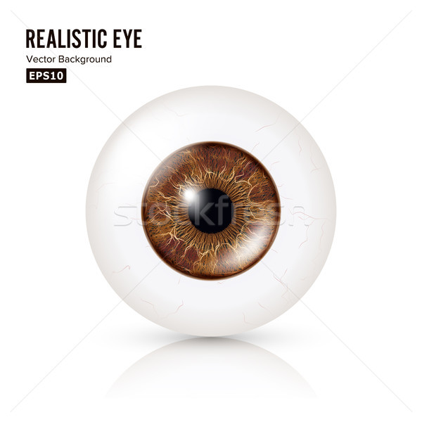 Realist detaliat uman globul ocular fotografie retina Imagine de stoc © pikepicture