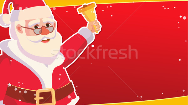 Big Christmas Sale Banner Template With Happy Santa Claus. Vector. Holidays Sale Announcement. Busin Stock photo © pikepicture