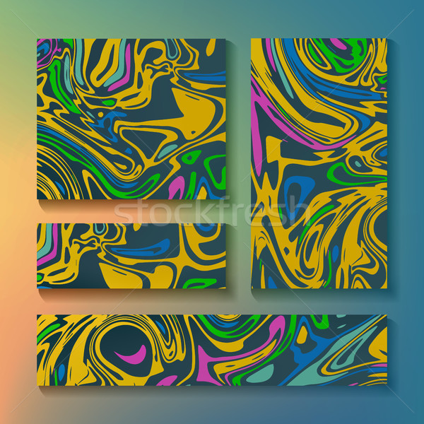 Craft Liquid Texture Vector. Handmade Watercolor Paint Abstract Background Illustration. Artwork Aqu Stock photo © pikepicture