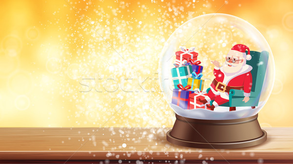 Рождества вектора снега мира Дед Мороз Сток-фото © pikepicture