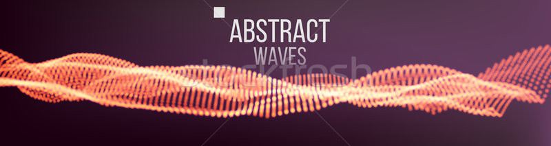 Music Waves Abstract Sound Background Vector. Dot Particle Wave. Visual Sound Or Information Complex Stock photo © pikepicture