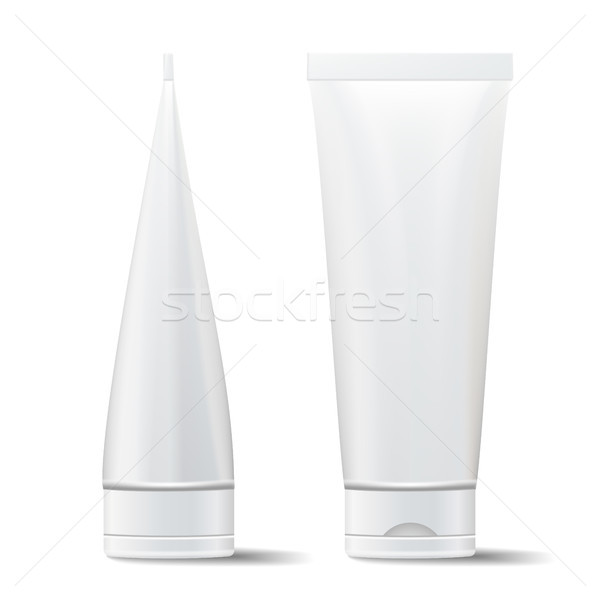 Stock photo: Tube Vector Mock Up. Empty Clean. Cream, Cosmetic Products Blank 3D Tube. Isolated Cosmetic Packagin