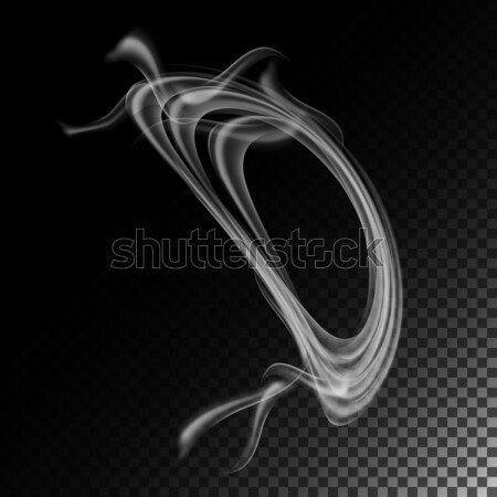 Valósághű cigaretta füst hullámok vektor absztrakt Stock fotó © pikepicture