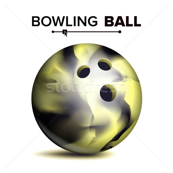 Réaliste boule de bowling vecteur classique balle sport [[stock_photo]] © pikepicture