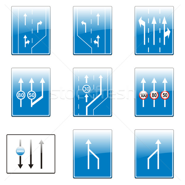 Avrupa trafik işaretleri düzenlenebilir vektör ayrıntılar Stok fotoğraf © PilgrimArtworks