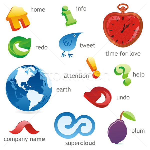 vector editable icons Stock photo © PilgrimArtworks