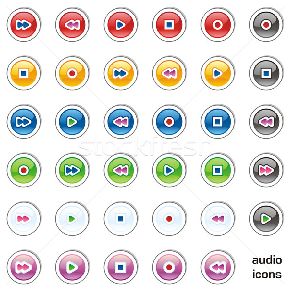 web audio icons with details ready to use Stock photo © PilgrimArtworks