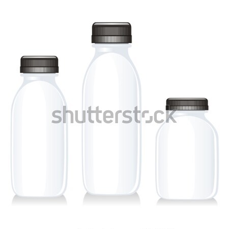 isolated milk glass bottles Stock photo © PilgrimArtworks