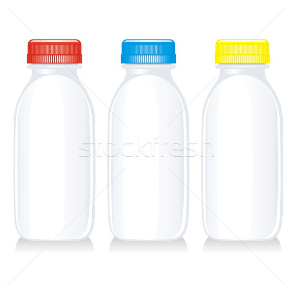 isolated milk glass bottles Stock photo © PilgrimArtworks