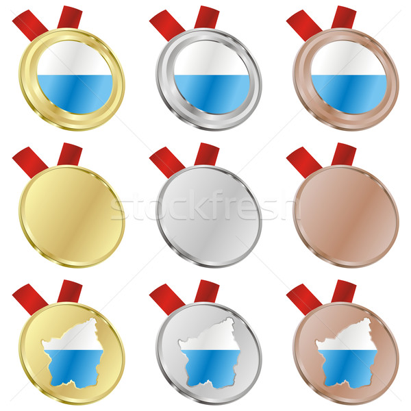 ストックフォト: サン·マリノ · ベクトル · フラグ · 金メダル
