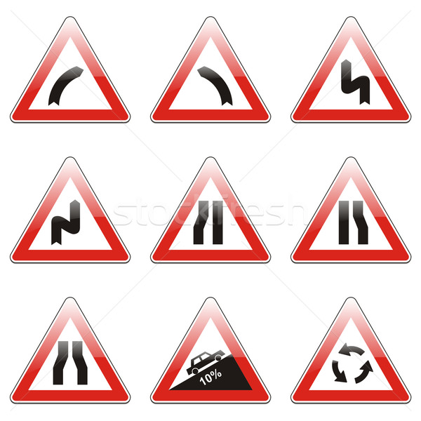 [[stock_photo]]: Européenne · trafic · signes · vecteur · détails