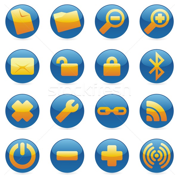 Stock photo: isolated internet icons