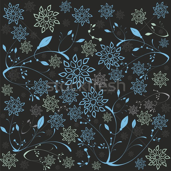 stylized ice flowers and leafs with details ready to use Stock photo © PilgrimArtworks