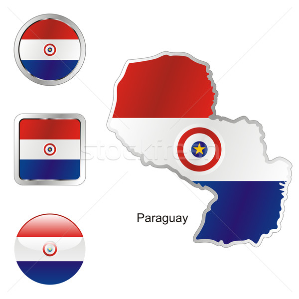 パラグアイ 地図 ウェブ ボタン ストックフォト © PilgrimArtworks