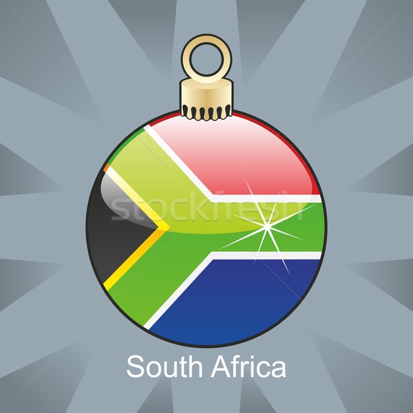Isolato Sudafrica bandiera Natale lampadina Foto d'archivio © PilgrimArtworks