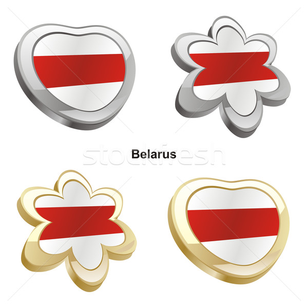 belarus flag in heart and flower shape Stock photo © PilgrimArtworks