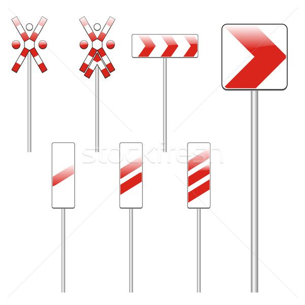 изолированный европейский дорожных знаков улице крест Сток-фото © PilgrimArtworks