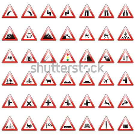Européenne trafic signes vecteur détails [[stock_photo]] © PilgrimArtworks