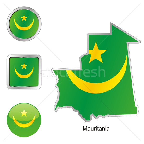 Mauritania hartă web butoane Imagine de stoc © PilgrimArtworks