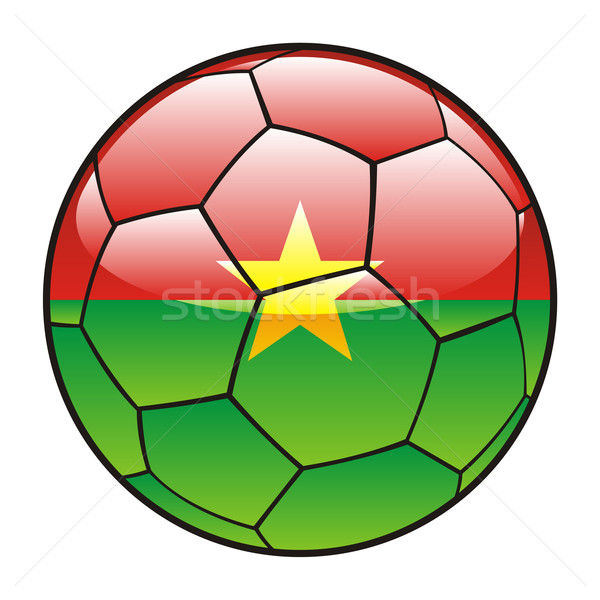 Burkina Faso flag on soccer ball Stock photo © PilgrimArtworks