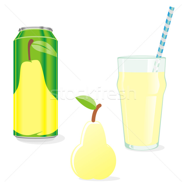 isolated pear juice and fruit Stock photo © PilgrimArtworks