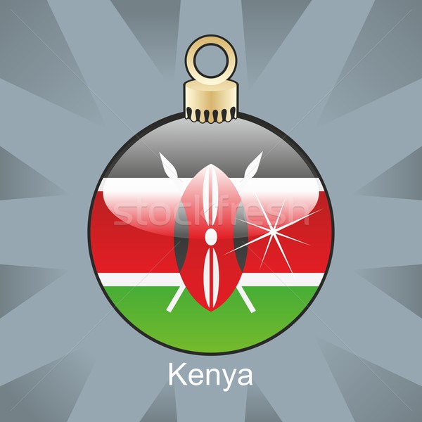 изолированный Кения флаг Рождества лампа форма Сток-фото © PilgrimArtworks