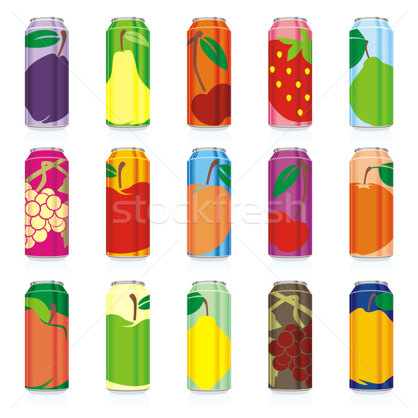 isolated juice cans Stock photo © PilgrimArtworks