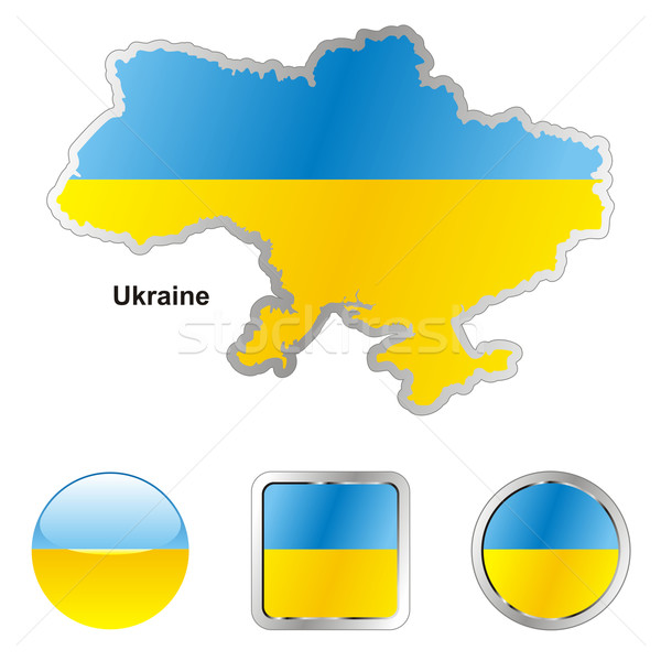 ukraine in map and web buttons shapes Stock photo © PilgrimArtworks